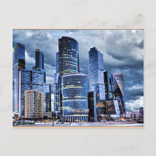 Moskou Skyline Briefkaart (Voorkant)