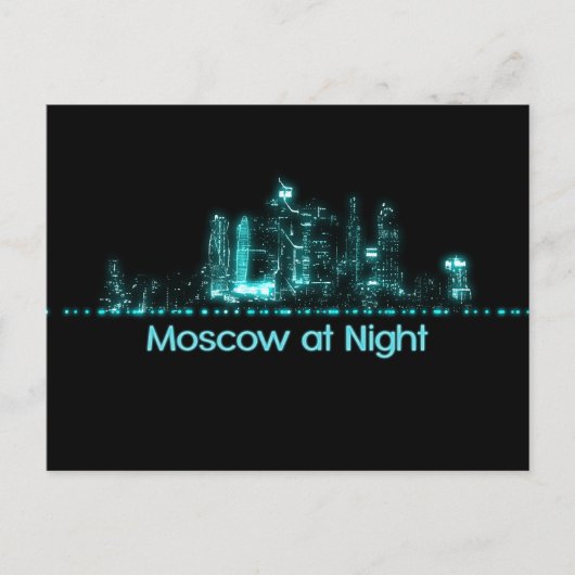 Moskou Skyline Briefkaart (Voorkant)