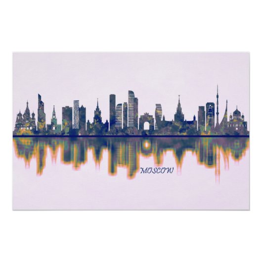 Moskou Skyline Perfect Poster (Voorkant)