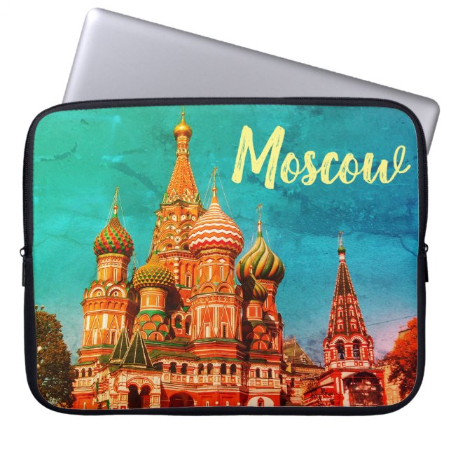 Moskou St. Basiliuskathedraal Computer Laptop Hoes (Voorkant)