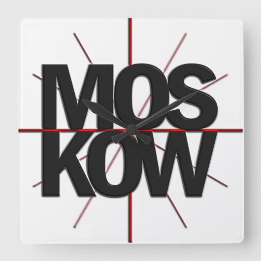 Moskou-tijdzone wandklok (Voorkant)