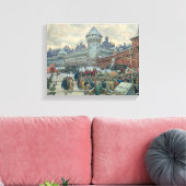 Moskou, vertrek na een gevecht canvas afdruk (Insitu (Woonkamer))