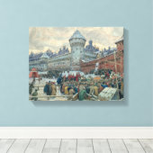 Moskou, vertrek na een gevecht canvas afdruk (Insitu (Houten vloer))