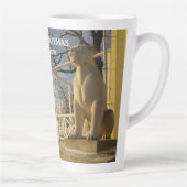 Moskou. Winter. leeuwenbeeldhouwkunst Latte Mok (Rechts)