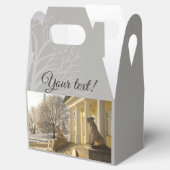 Moskou. Winter. leeuwsculptuur. Bedankdoosjes (Geopend)