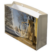 Moskou. Winter. leeuwsculptuur. Groot Cadeauzakje (Achterkant Gekanteld)