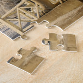 Moskou. Winter. leeuwsculptuur. Legpuzzel (Zijkant)