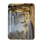 Moskou. Winter. leeuwsculptuur Magneet (Verticaal)