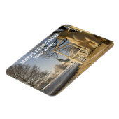 Moskou. Winter. leeuwsculptuur Magneet (Linkerzijde)