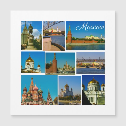 Moskouse City Kremlin Moskva Architecture Magnet (Voorkant)