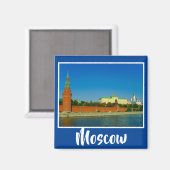Moskouse City Kremlin Moskva Landscape Architectur Magneet (Voorkant / Achterkant)