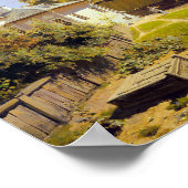 Moskouse Courtyard van Vasily Polenov Poster (Hoek)