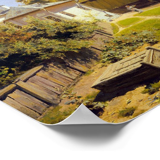 Moskouse Courtyard van Vasily Polenov Poster (Hoek)