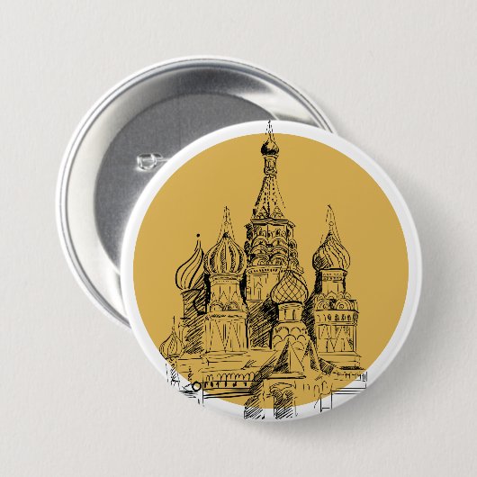 Moskouse kathedraal ronde button 7,6 cm (Voorkant /achterkant)