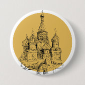 Moskouse kathedraal ronde button 7,6 cm (Voorkant)