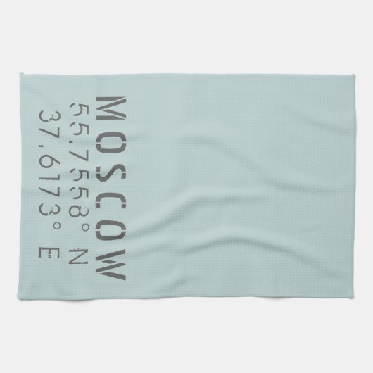 Moskouse Latitude-coördinaten Theedoek (Horizontaal)