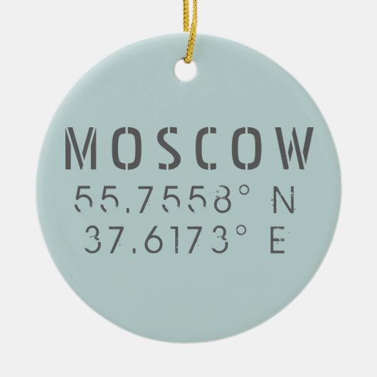 Moskouse Lengtegraad Keramisch Ornament (Voorkant)