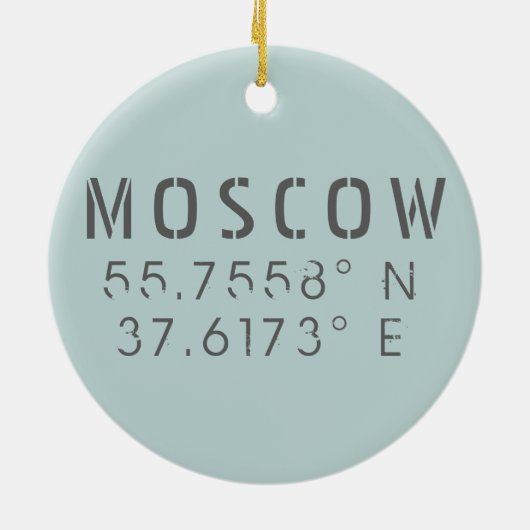 Moskouse Lengtegraad Keramisch Ornament (Achterkant)