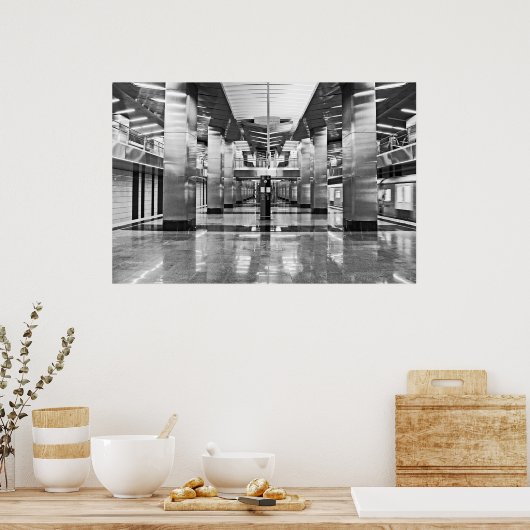 Moskouse metro poster (Keuken)