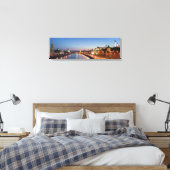 Moskouse rivier in Dusk Canvas Afdruk (Insitu (Slaapkamer))