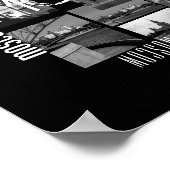 Moskouse stad St. Basil's Cathedraal Architecture  Poster (Hoek)