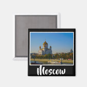 Moskva de Cathedraal van de stad Moskva Magneet (Voorkant / Achterkant)