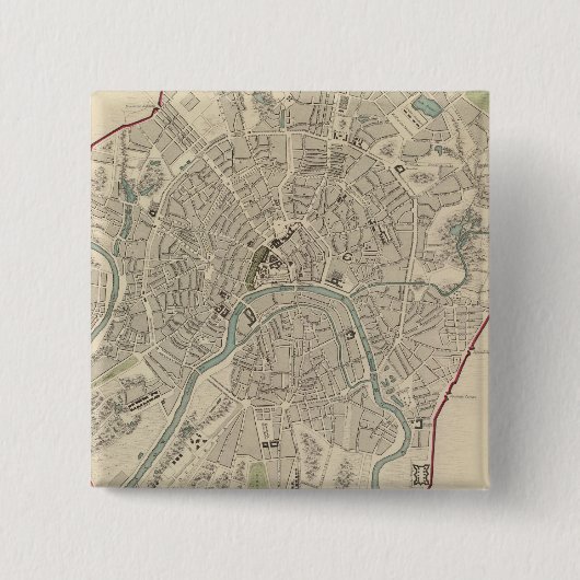 Moskvy Vierkante Button 5,1 Cm (Voorkant)