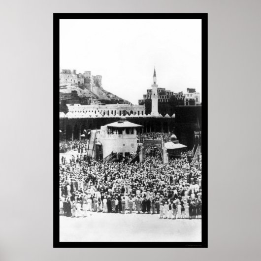 Moslem Worship in Mecca Arabia in 1885 Poster (Voorkant)