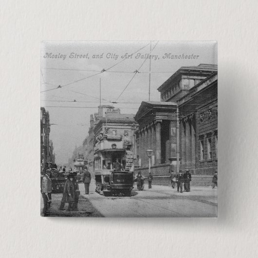 Mosley Street Vierkante Button 5,1 Cm (Voorkant)