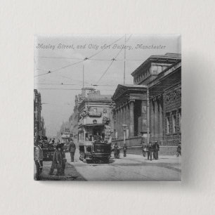 Mosley Street Vierkante Button 5,1 Cm