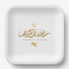 Moslim Arabische kalligrafie Ramadan Kareem Papieren Bordje