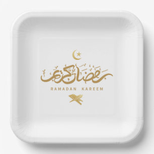 Moslim Arabische kalligrafie Ramadan Kareem Papieren Bordje