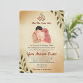 Moslim Baby Jongen Geboorte Aankondiging Nieuwe Ou (Staand voorkant)