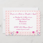 Moslim baby meisje roze aqiqah Islamitisch Kaart (Achterkant)