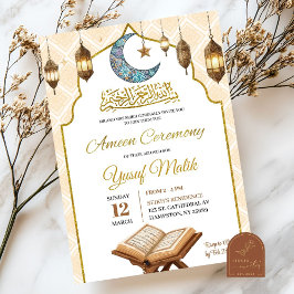 Moslim Bismillah Al Quran Ameen Ceremonie Kaart