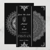 Moslim bruiloft bewaar de datum save the date (Voorkant / Achterkant)