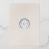 Moslim bruiloft Columbine Morris Vintage Folie Uitnodiging (Achterkant)