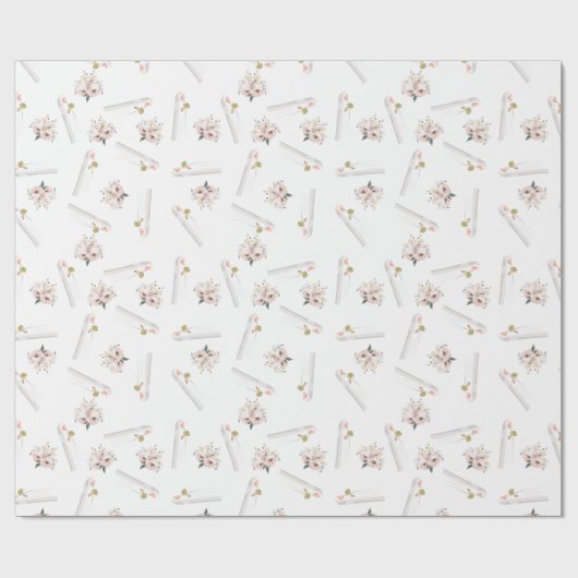 Moslim bruiloft Rozen & bruid inpakpapier (Vlak)