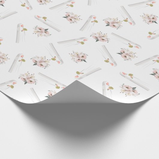 Moslim bruiloft Rozen & bruid inpakpapier (Hoek)