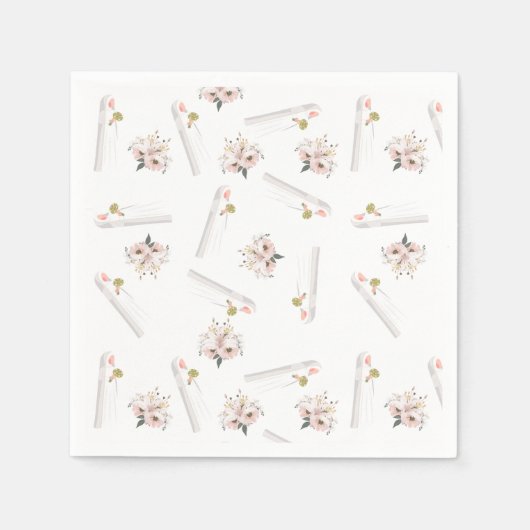 Moslim bruiloft Rozen & bruid papier servet (Voorkant)