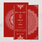 Moslim bruiloft Save the Date (Voorkant / Achterkant)