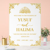 Moslim bruiloft welkom acryl teken bord (Huwelijk)