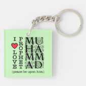 Moslim Cadeau Halal Islamitisch Cadeau Ramadan Eid Sleutelhanger (Achterkant)