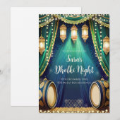 Moslim Dholki nodigt & Mehndi uitnodigingen uit (Voorkant / Achterkant)