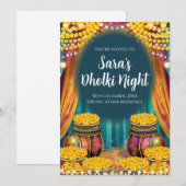 Moslim Dholki uitnodigingen & Henna uitnodiging (Voorkant / Achterkant)