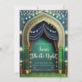 Moslim Dholki uitnodigingen & Mehndi uitnodigingen