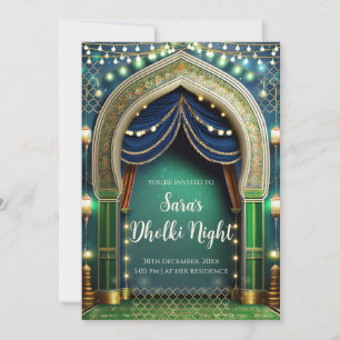 Moslim Dholki uitnodigingen & Mehndi uitnodigingen