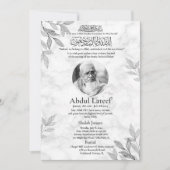 Moslim Dood Aankondiging Man Janaza Gebed (Voorkant)