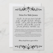 Moslim Dood Aankondiging Man Janaza Gebed (Achterkant)