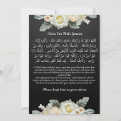 Moslim Dood Aankondiging Man Janaza Gebed (Achterkant)